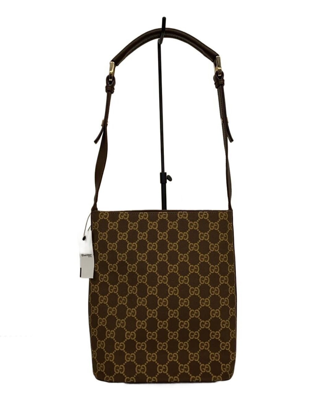Gucci GG Canvas Shoulder Bag Brown All over